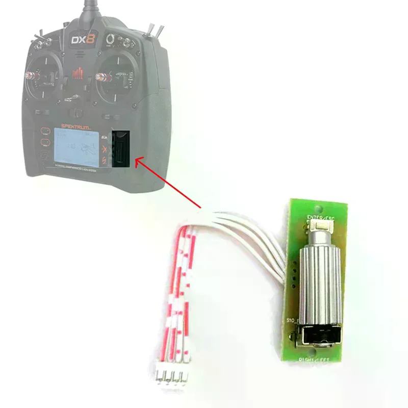 Spektrum DX6i Roller Switch Plate Scroll Board Sensor PCB W Wire Plug Silver Plastic Part for Hobbyking ORX T SIX Transmitter
