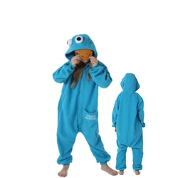 Kids Blue Dog Onesie Pajamas Children Animal Whole Pijamas Cartoon Cosplay Girls Yellow Dog Kigurumi Costume