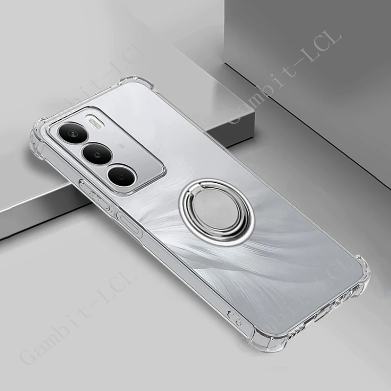 리얼미 나르조 80 라이트 C73 5G C75 5G C71 글로벌 RMX3943 RMX3945 백 링 홀더 브래킷 폰 케이스 스마트폰 TPU 소프트 커버