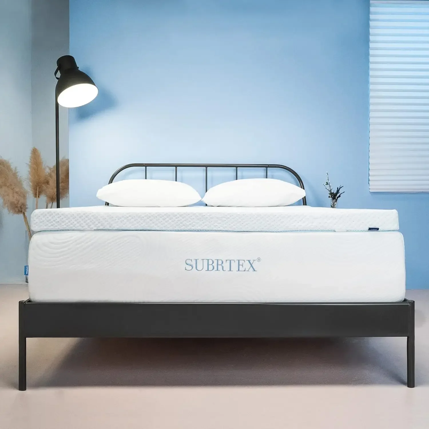 subrtex 4 Inch Gel-Infused Memory Foam Bed Mattress Topper High Density