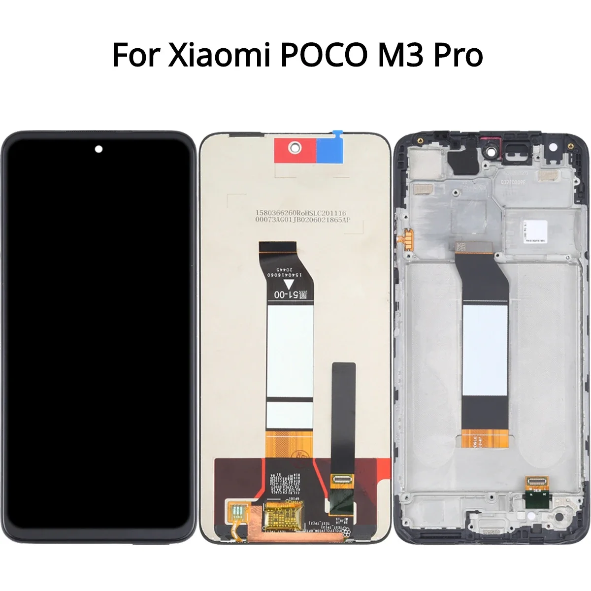 LCD Display Touch Screen Digitizer Assembly for Xiaomi POCO M3 Pro, 5G, M2103K19PG, M2103K19PI