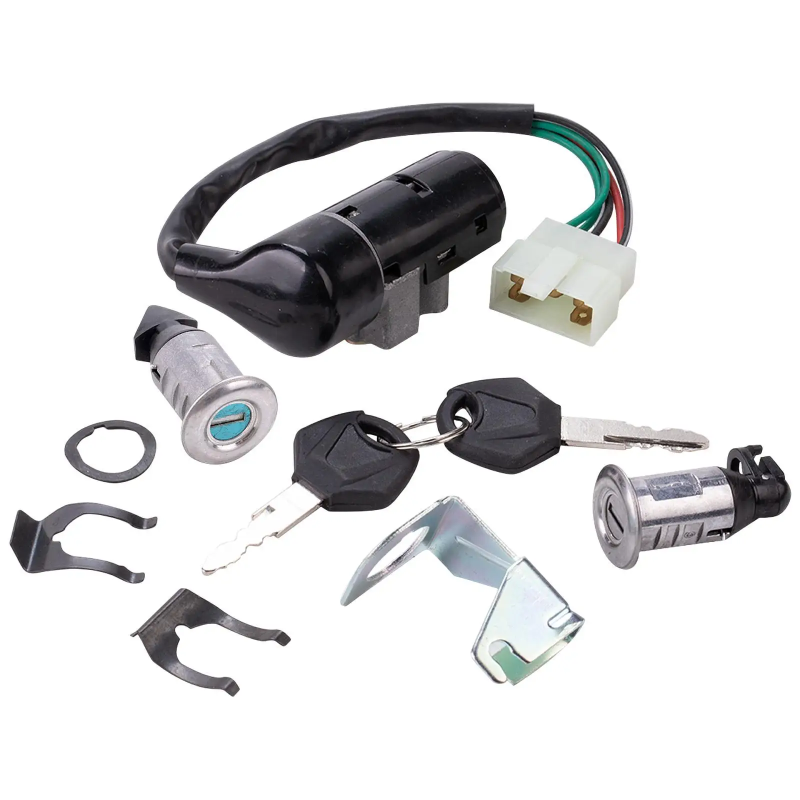 

Ignition Key Switch Set on/Off Switch Lock Cores Front Lock with Keys on Off Key Switch for Gy6 125cc 150cc Chinese Scooter