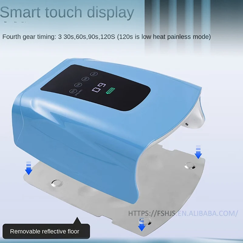 Nuova lampada per unghie a led uv senza fili ricaricabile 86w lampada uv professionale asciuga unghie luce a led per piedi Lampada per unghie a led uv in cristallo