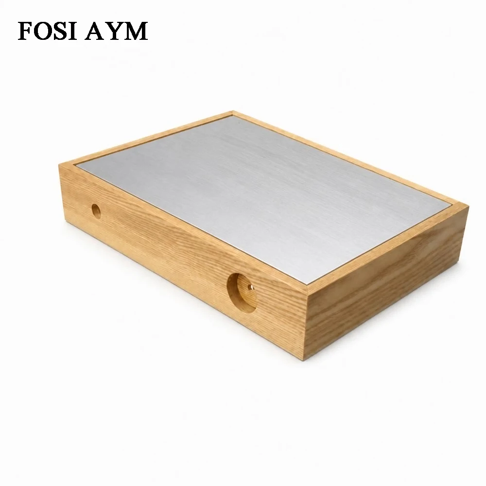 FOSI AYM 350x250x65mm Ash Wood Frame Tube Amplifier Chassis HiFi Valve Amp DIY Audio Enclosure Case Wooden Cabinet Housing Box