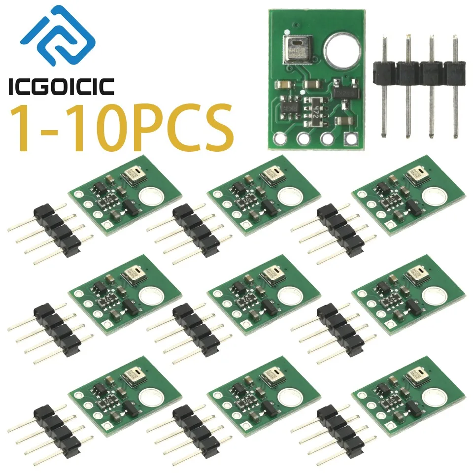 1-10pcs AHT20 Digital Temperature and Humidity Sensor Module – I2C Interface, ±2% RH Accuracy for Arduino ESP32 IoT Projects