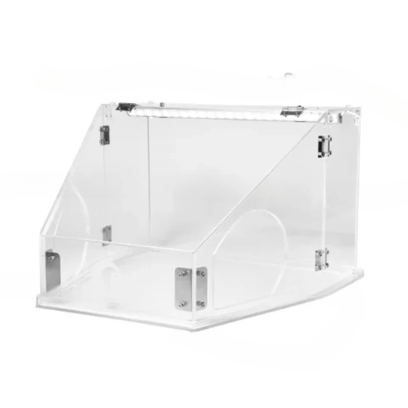 MG024UP LED Enclosed Grinding Dust Box Plastic Polishing Work Cabinet For Craft Carving Grinding Processing Equipment Spare Part