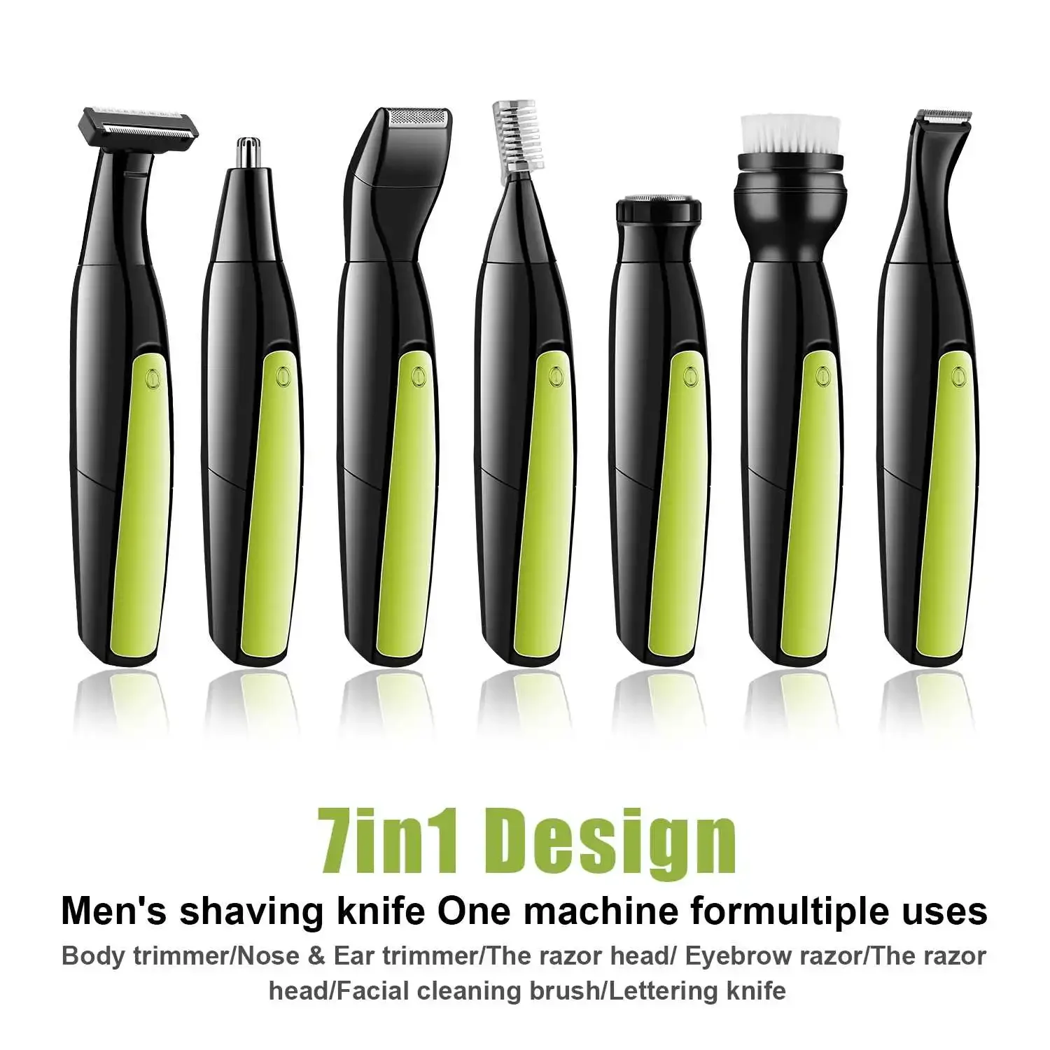 HIENA Hyn-210 Replaceable Safety Razor Classic Hair Remover for Men and Women 7-head Facial Beard Shaver Hair Trimmer