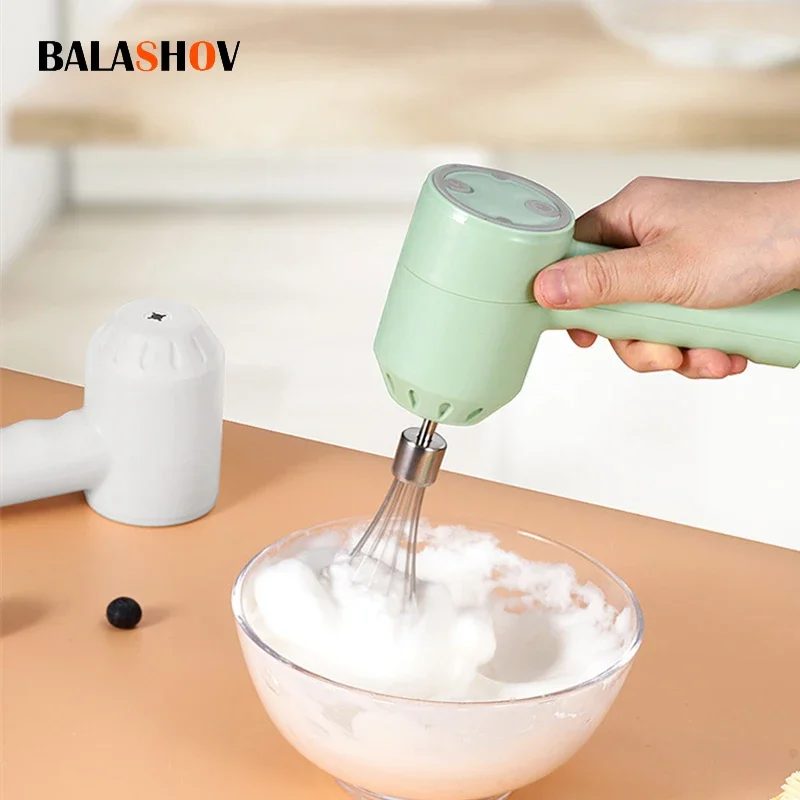 Electric Hand Blender 3 Speeds Dough Mixer Egg Beater Kitchen Tool