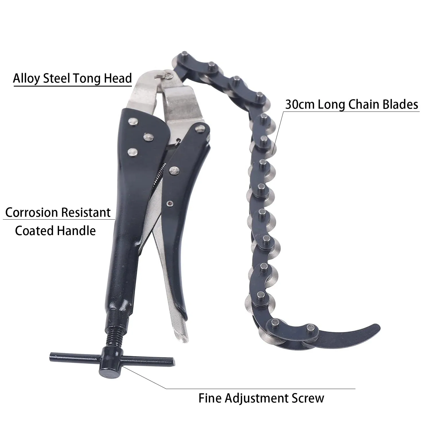 잠금 펜치 헤비 듀티 체인 파이프 커터 자동차 배기 튜브 절단 최대 컷 80mm 직경 파이프 커터 Toughbuild 핸드 툴