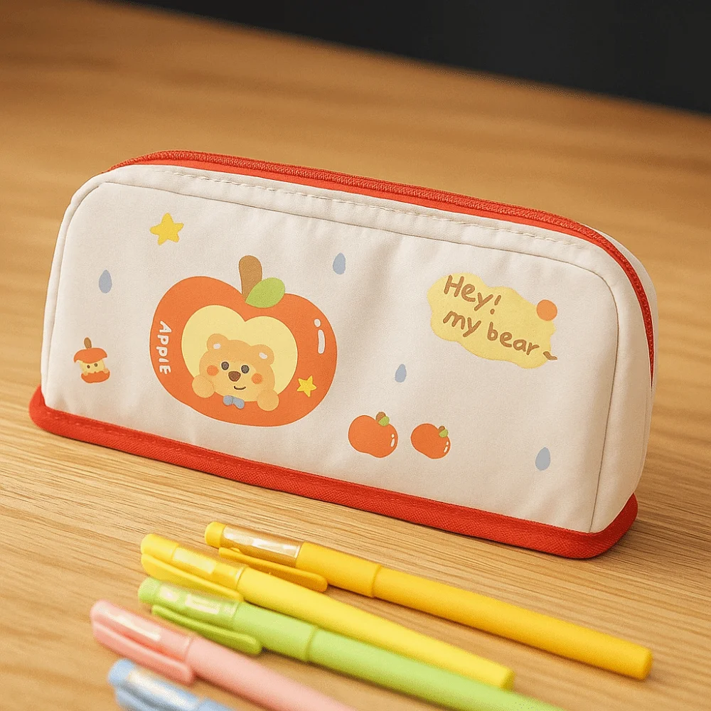 

INS Cartoon Pen Bag Can Stand Large Capacity Multi-layer Stationery Bag Creative Sweet Pen Organizer Pouch Student