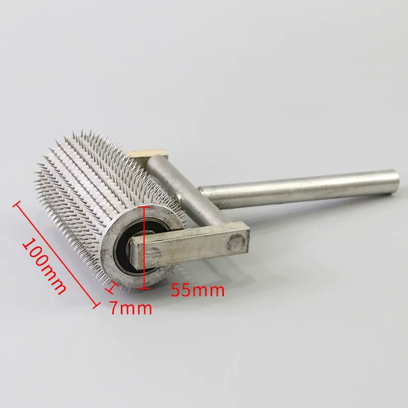 1pcs Hand Push Needle Roller Aluminum Foil Puncher Food Perforating Exhaust Needle Cage Kitchen Tool for Cooking