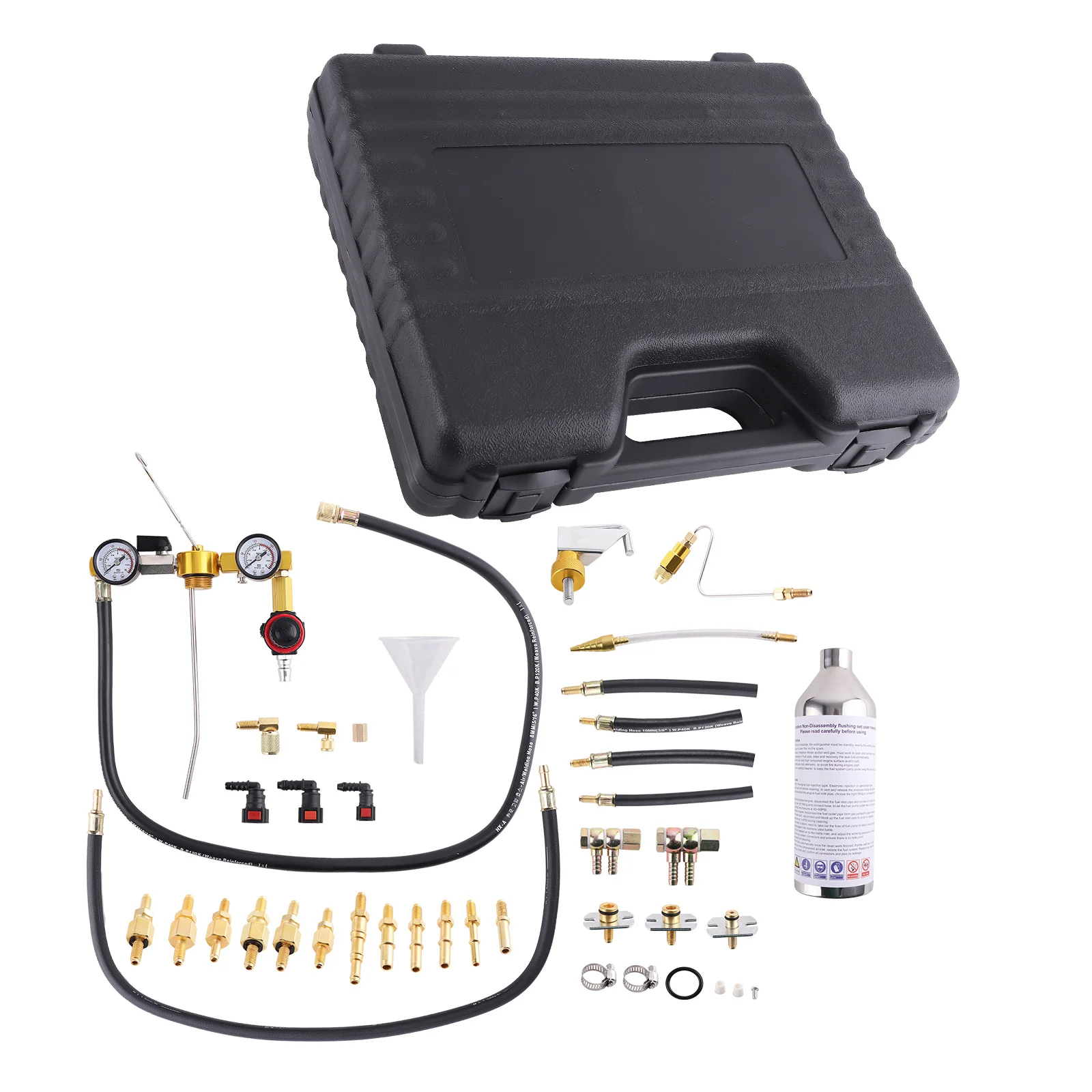 

Fuel System Cleaner Tool Kit for Gas Cars with Pressure Gauge & Adapters 600ml