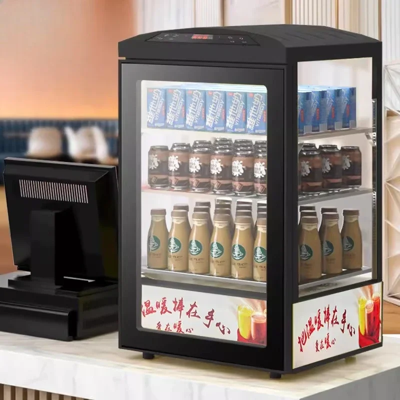Hot drink cabinet heating display cabinet, supermarket convenience store insulation cabinet milk heating display cabinet