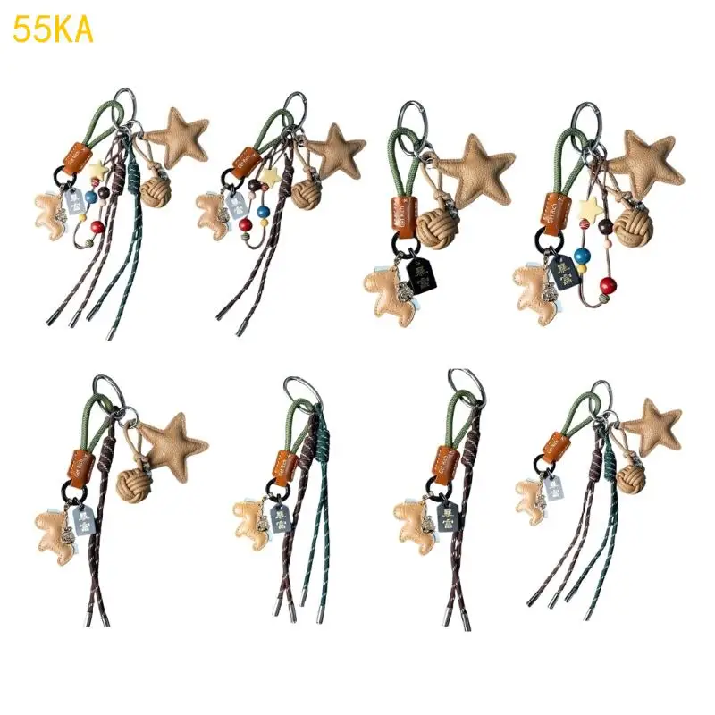 

Exquisite Bohemian Tassels Star Charm Handmade Hanging Pendant Suitable for Backpack Decoration and Home Ambiances 55KA