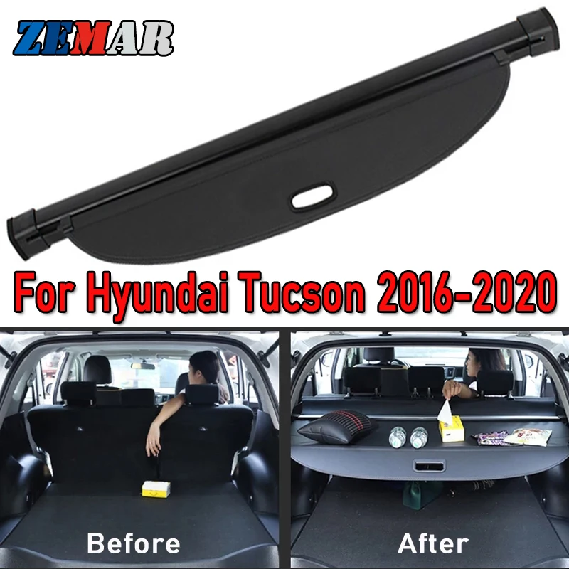 

1set Trunk Parcel Shelf Cover for Hyundai Tucson 2020 2019 2018 2017 2016 Retractable Rear Racks Spacer Curtain Auto Accessories