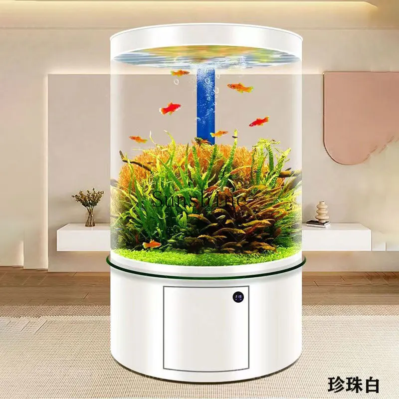 Household floor-to-ceiling vertical drum glass intelligent ecological water-free box