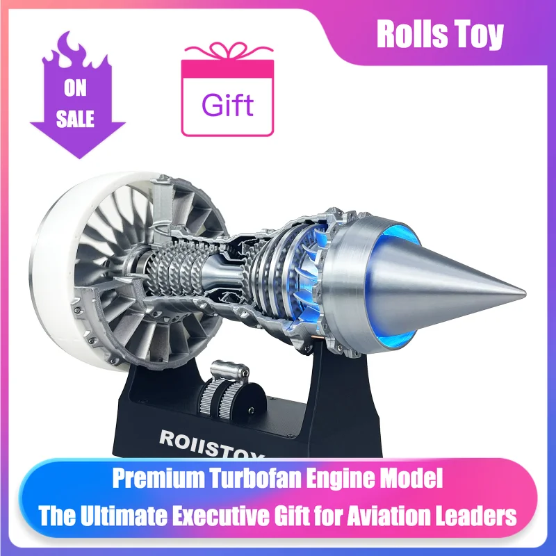 

Aviation Aircraft Engine Simulation Model 3D Printing Can Start Toy Turbine Luminous Ornament Collect Technology Gift Assemble