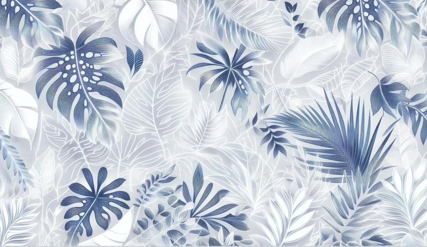 Custom wallpaper 3D tropical rainforest plant leaf palm leaf Mural home decoration relief self-adhesive material 3d Wallpaper