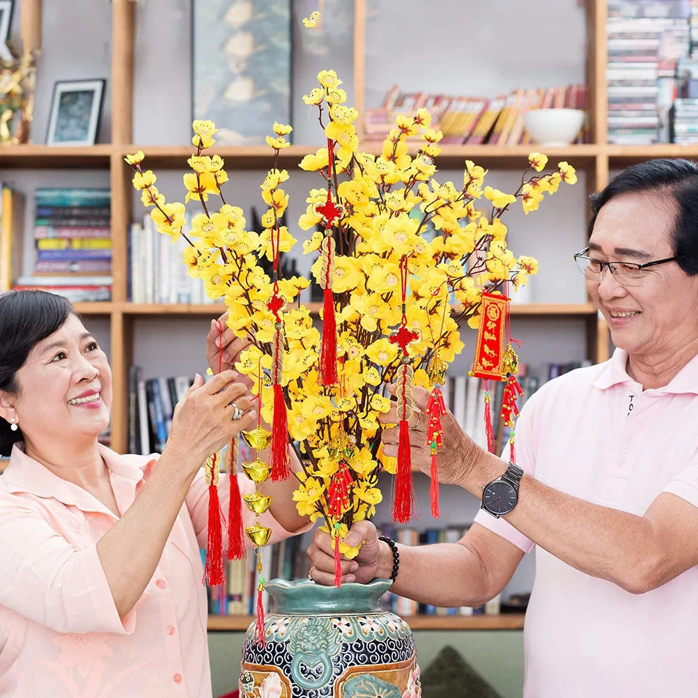 6 Pcs Money Decor Chinese Lucky Coins Knot Copper Car Home Pendant Feng Shui New Year Spring Festival Hanging