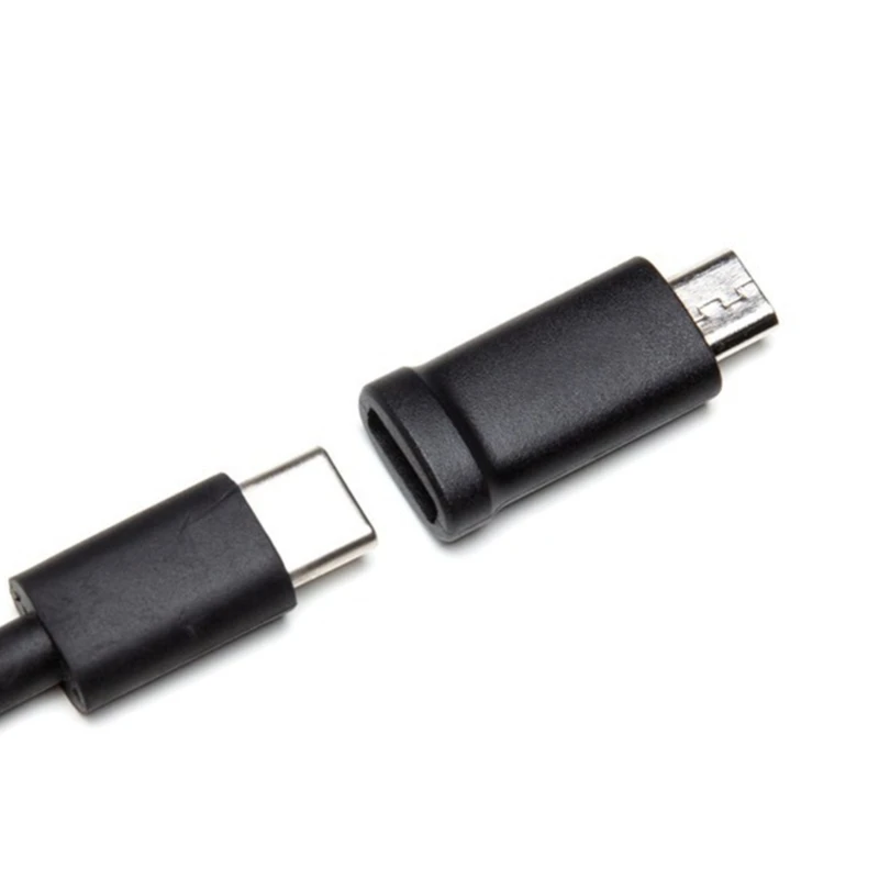 محول كابل كاميرا أسود يحول النوع C إلى موصل Micro USB لـ Ronin