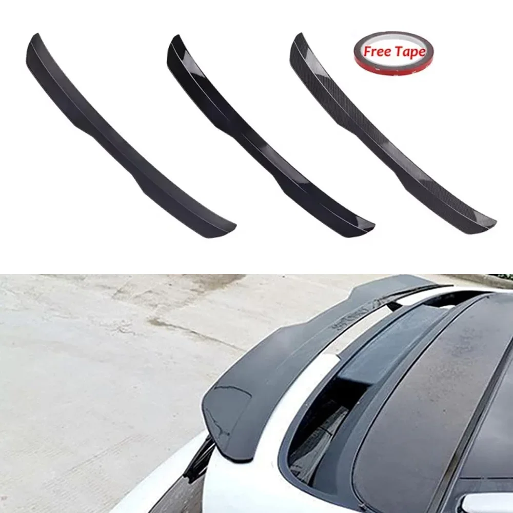 Universal carro traseiro telhado lábio spoiler asa spoiler traseiro telhado spoiler asa abs decoração tiras caber hatchback carro