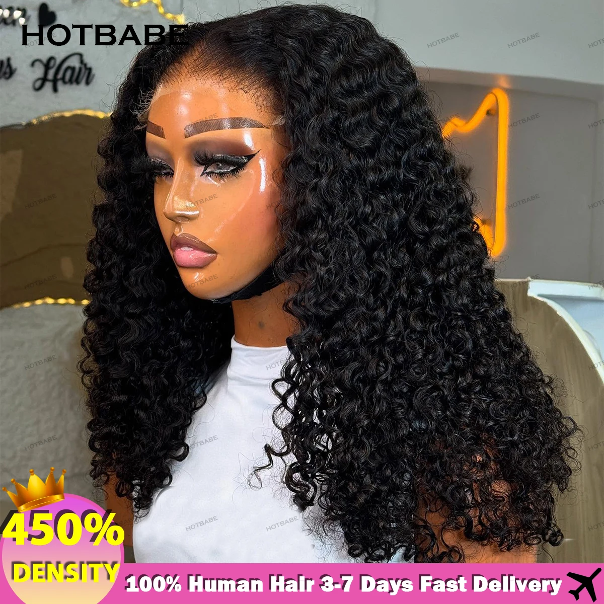 

Бесклеевые парики плотности 450, человеческие волосы, глубокая волна, 13x6 HD, парик спереди, естественная линия волос, короткий вьющийся парик с застежкой, предварительно выщипанный, 16 дюймов