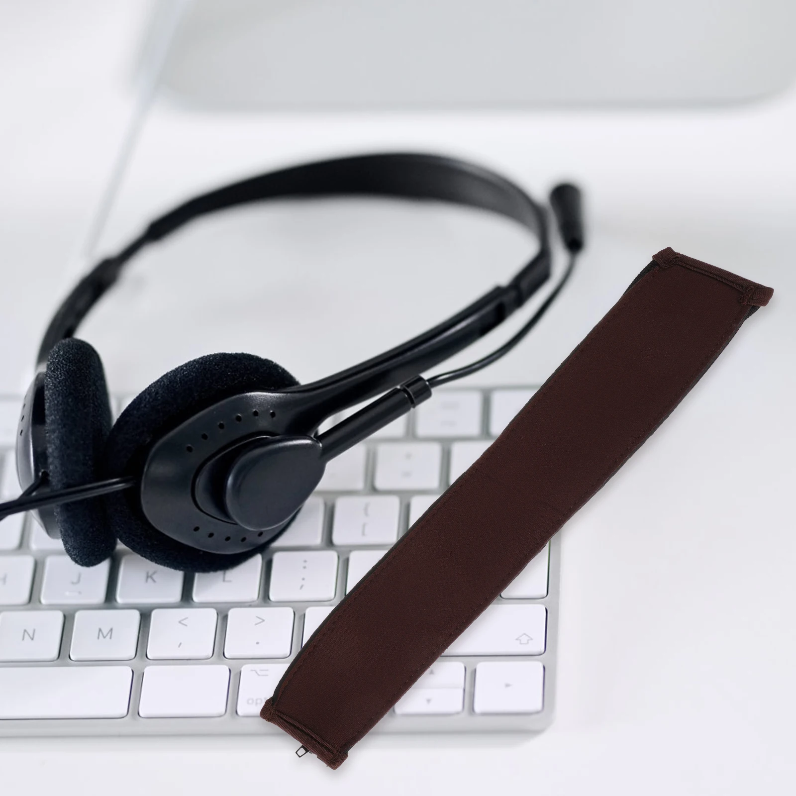 

Headphone Headband Pad Cover Cushion Protector PU Compatible Most Headphones Improves Comfort Breathability Easy