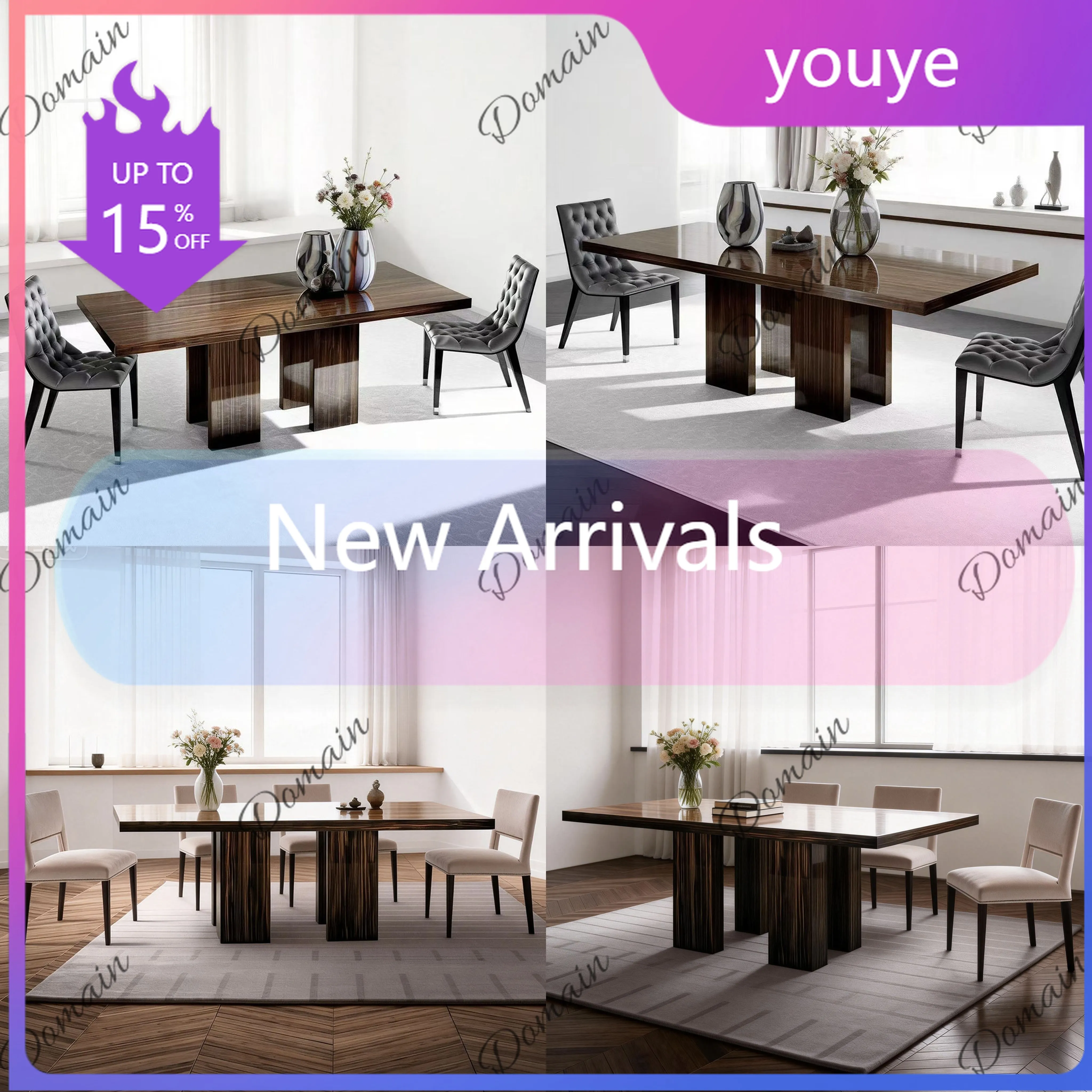 J81 Solid Wood Walnut Desk Dining Table 2-in-1 Home Office Worktable Small Space Multipurpose Computer Desk