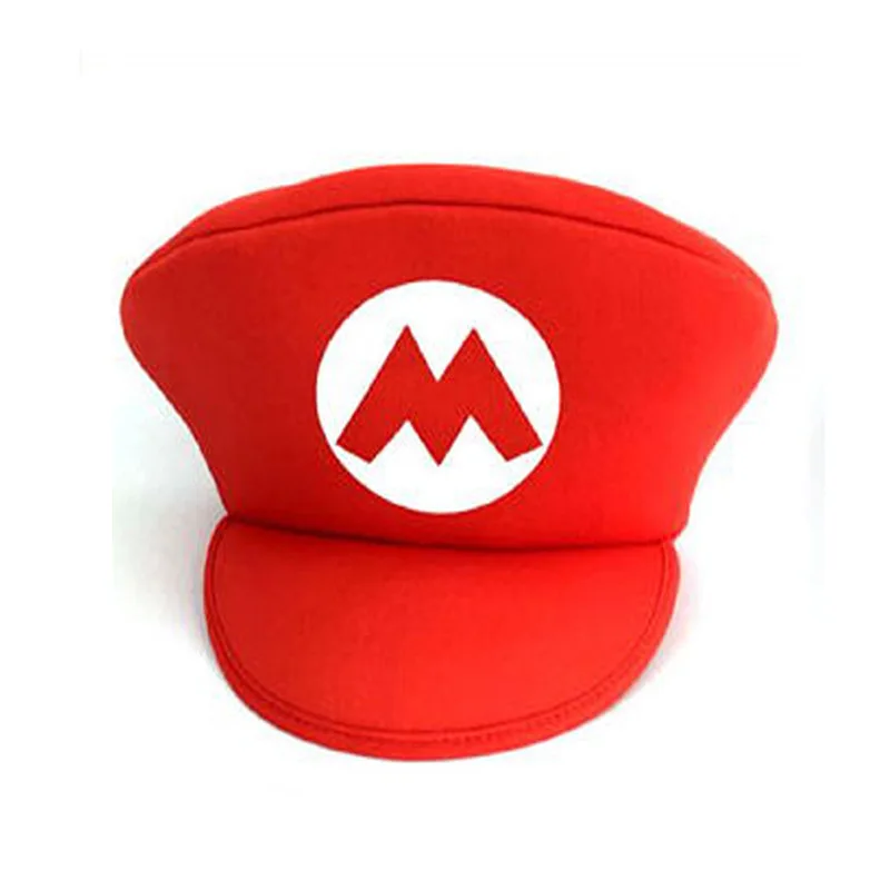 Czerwono-Zielony Zestaw Czapek Super Bros Mary Luigy Kaptury Wąsy Rękawiczki na Halloween Boże Narodzenie Cosplay Kostiumy Pasujące Akcesoria