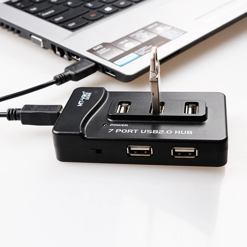 

MT-VIKI USB Splitter hub one-to-seven high-speed notebook USB2.0 HUB mouse keyboard U disk multi-port expansion MT-217