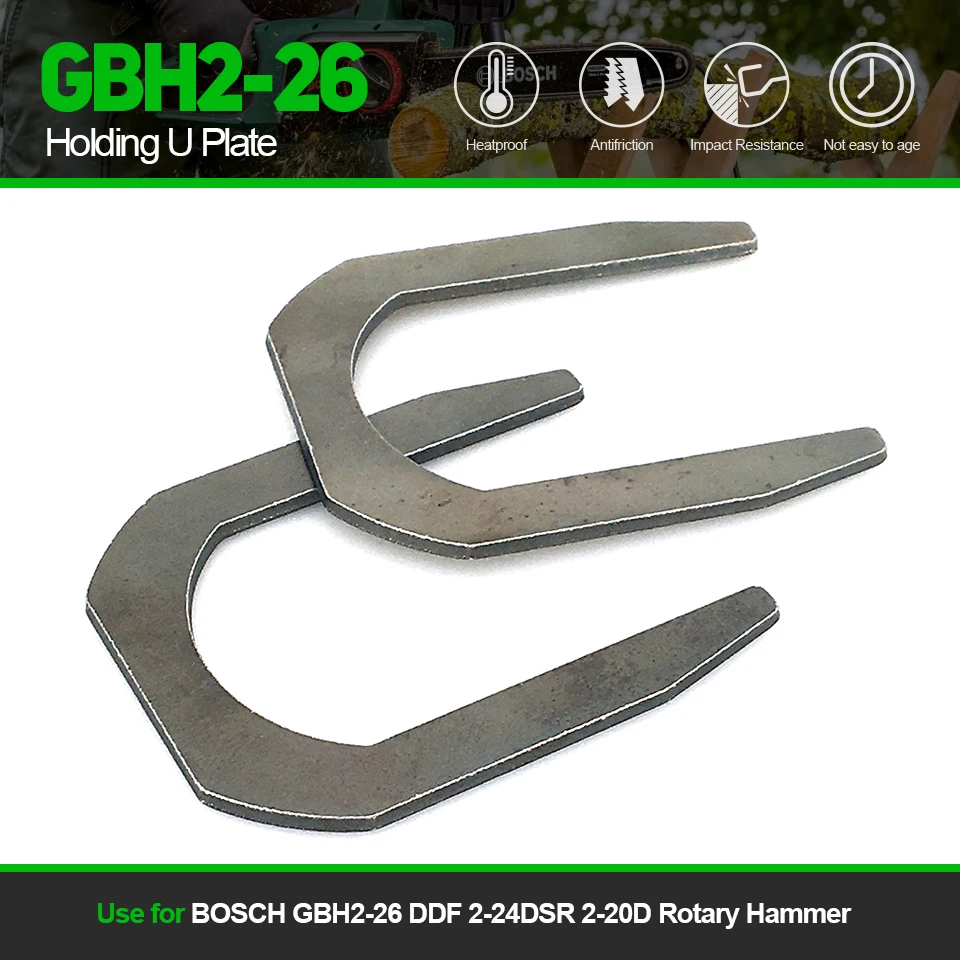 

2Pcs Replace U Holding Plate For BOSCH GBH2-26 DDF 2-24DSR 2-20D 1611016003 Rotary Hammer Power Tools Spare Parts Fast Shipping