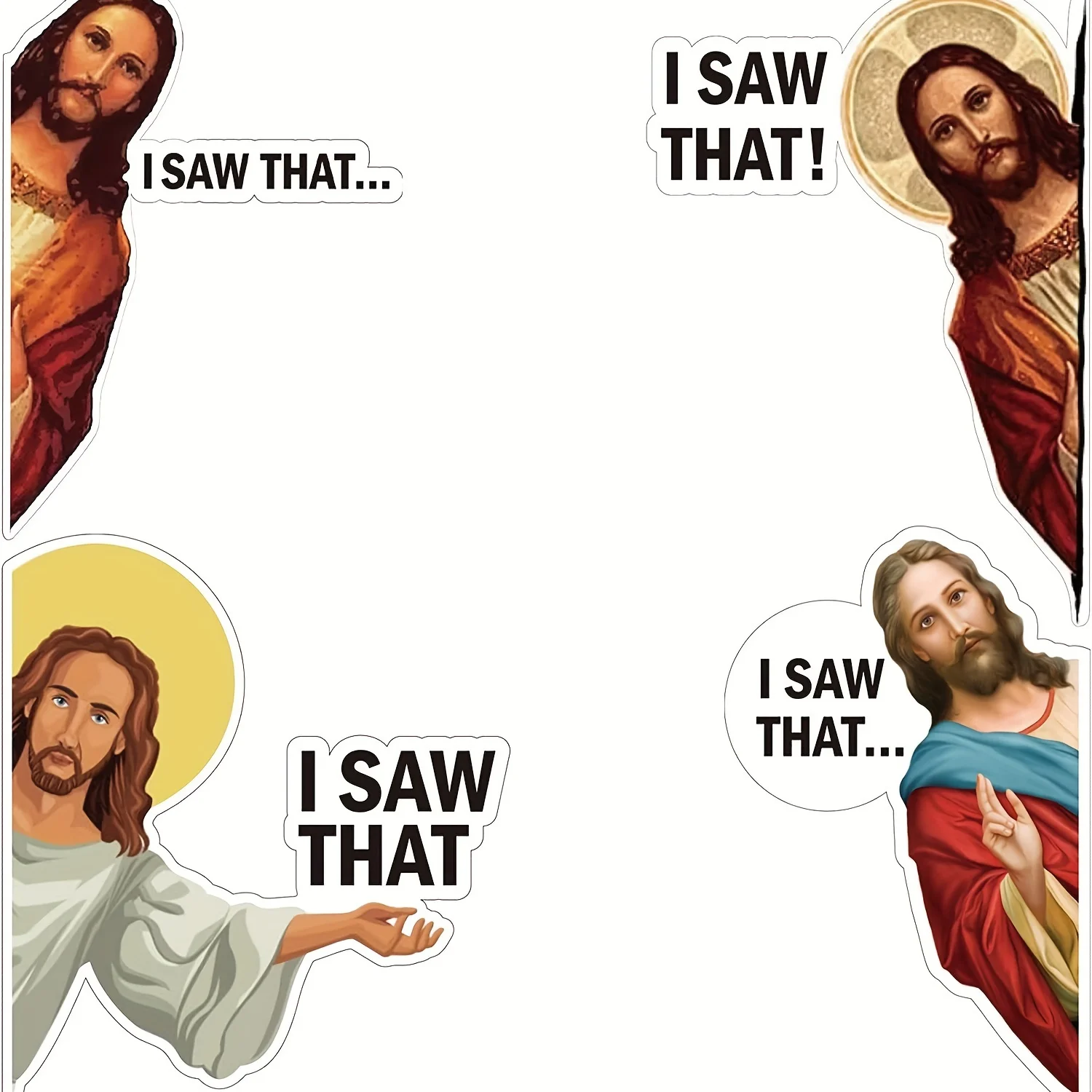 

Funny Window Bumpers, Door Stickers, Jesus Decorative Truck Body Vinyl Decals Car Decals, Jesus I See That Car Stickers