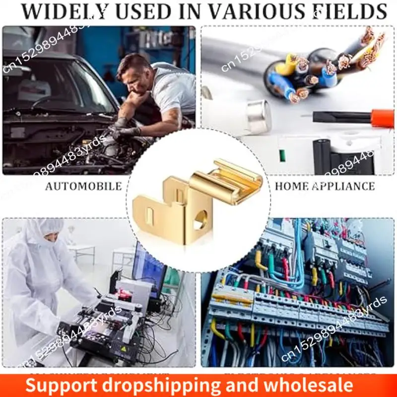 

AA86 50Pcs Piggyback Spade Connectors Quick Disconnect Electrical 3 Way Adapter,1/4Inch 2 Male And 1 Female Tabs