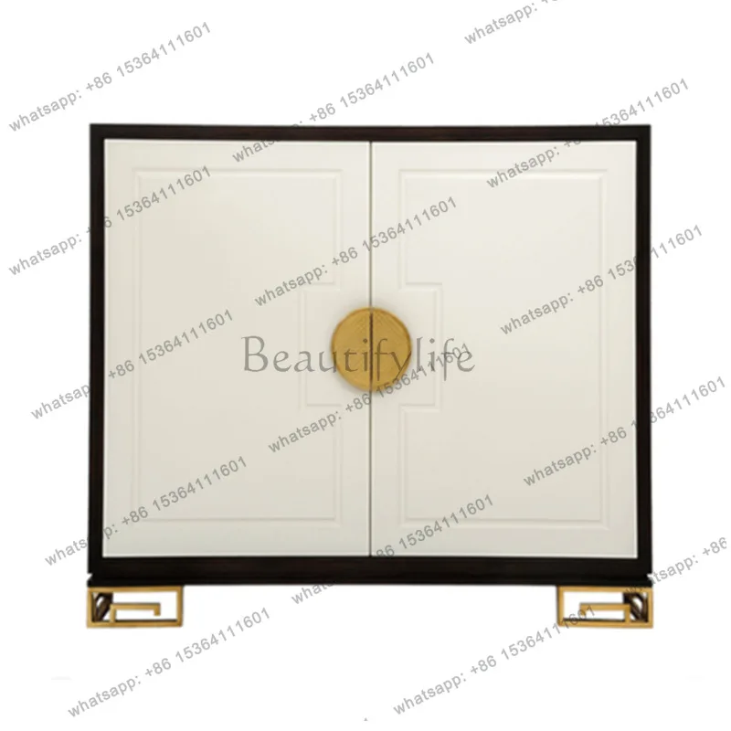 

New Chinese style solid wood storage decoration cabinet door hall entrance cabinet decoration cabinet