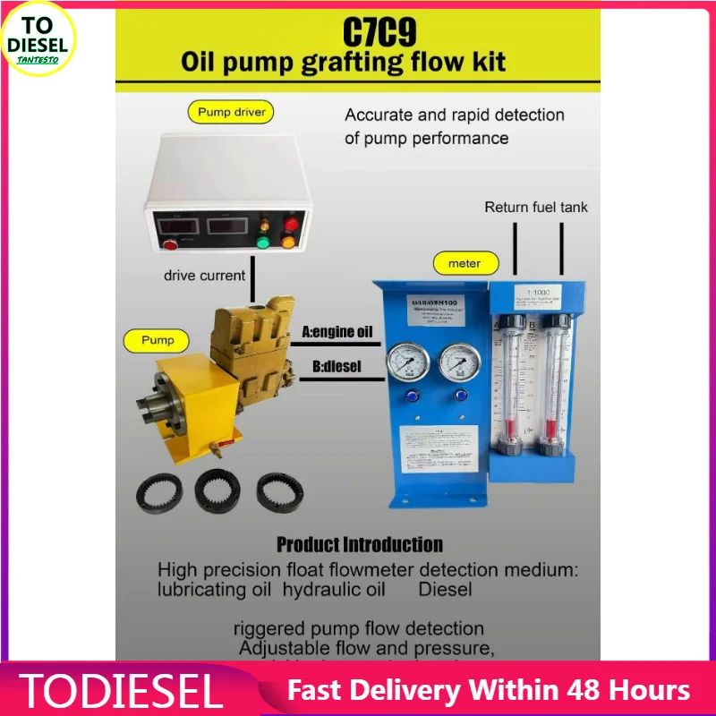 CH100 Dual-Flow-Tester für Cat C7C9 Aktuatorpumpe, Transplantations-Dual-Flow-Tester – Detail 1