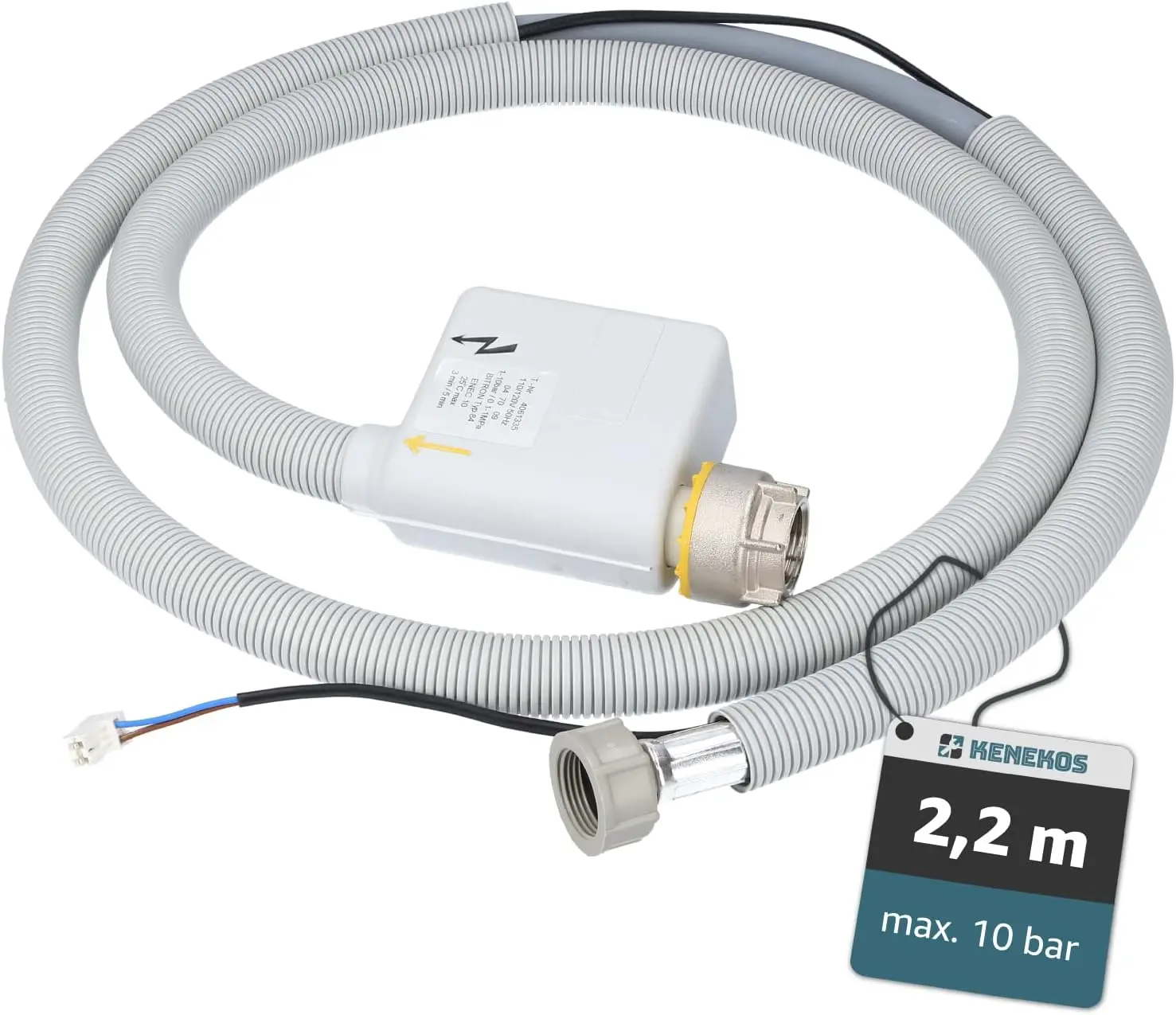 Kenekos – 2,2 m Aquastop Zulaufschlauch BITRON Typ 84, geeignet für Miele Washing Machine 4622714 /
