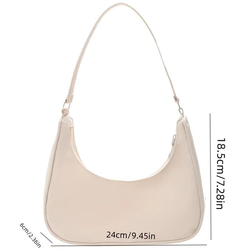 Women’s Nylon Crossbody Bag,TrendyNewDumpling‑Shaped Shoulder Purse,Minimalist SmallSolid ColorSingleShoulder Handbag for Ladies - view 4
