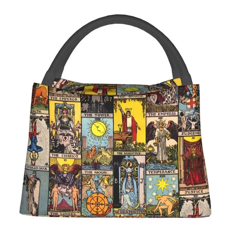 Fiambrera personalizada de la mayor Arcana del Tarot para hombres y mujeres, bolsa de almuerzo con aislamiento, enfriador cálido para Picnic,