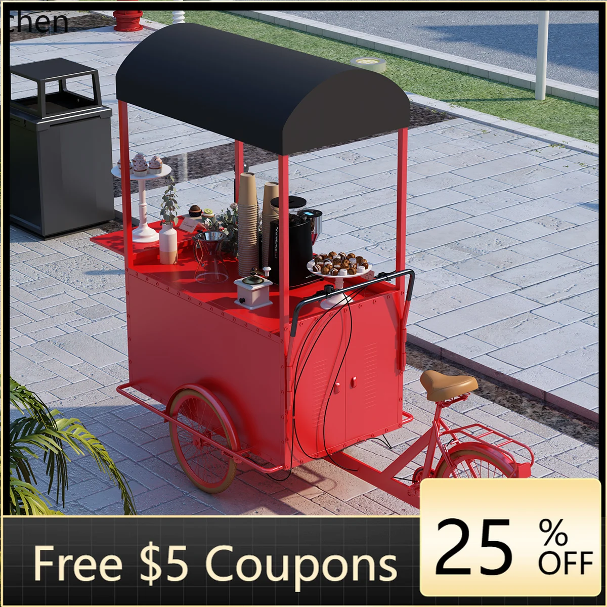 

mobile stall night market mobile coffee cart upside down donkey tricycle