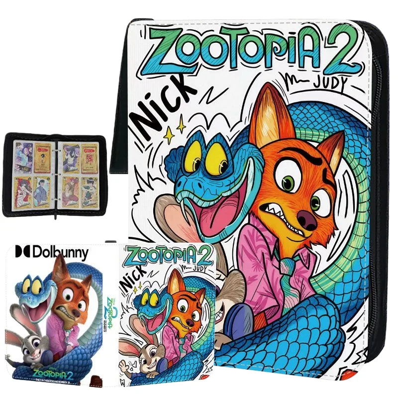 

Новая коллекция игровых карт Zootopia2 400, альбом для хобби, книга, держатель для визитных карточек с отрывными листами, анимационная периферия, модная игрушка в подарок