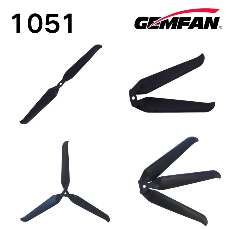 Folding Prop 2 Blade 10inch F1051 3 Blade Propeller for RC FPV Long Range Drones Glass Fiber Nylon CW CCW 2Pair