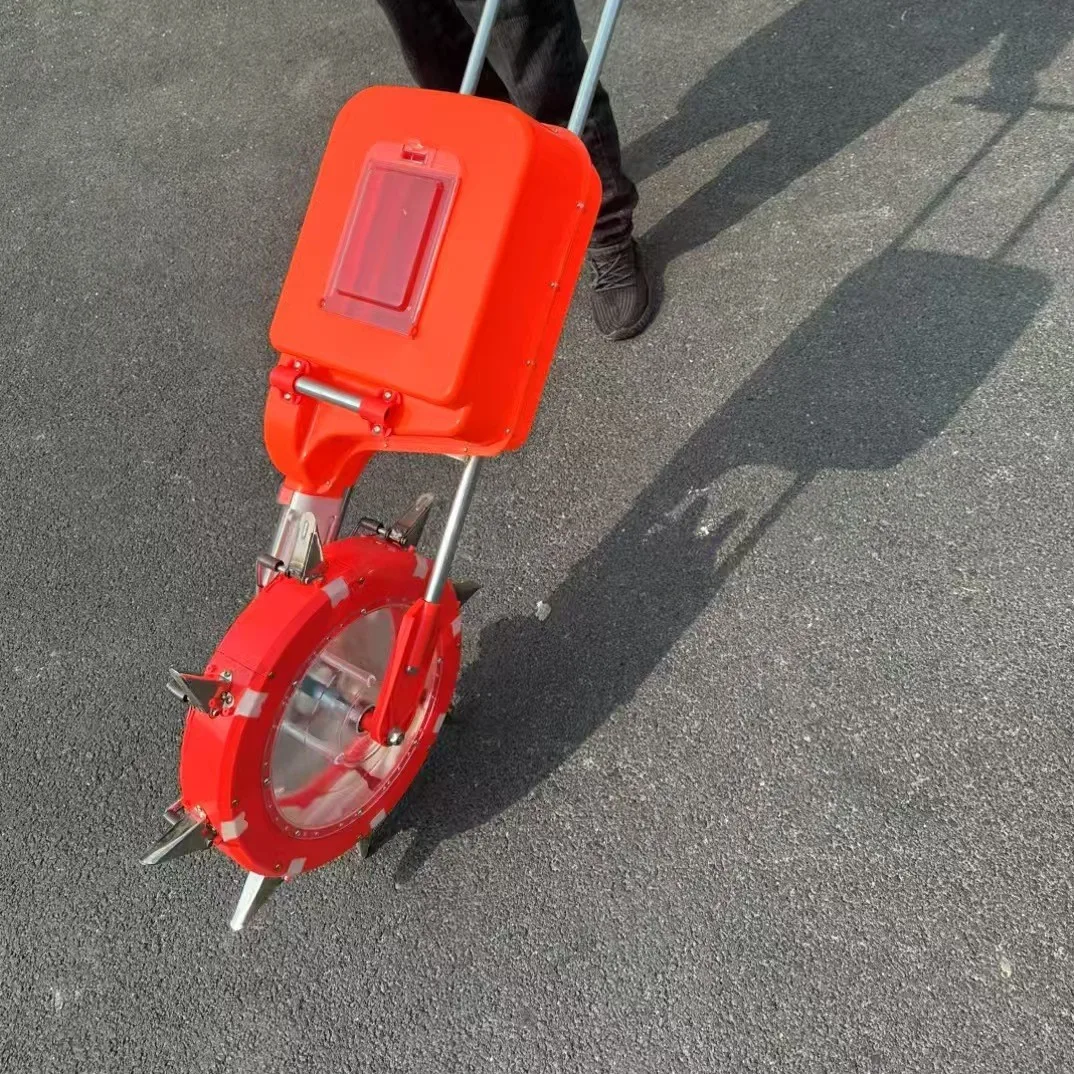 hand push agricultural fertilizer applicator adjustable top dressing device