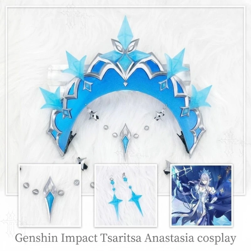Accessoire de cosplay Tsaritsa Anastasia Reine des Glaces, accessoire de personnage du jeu Genshin Impact, accessoire de convention, objet de collection, décoration, cadeau