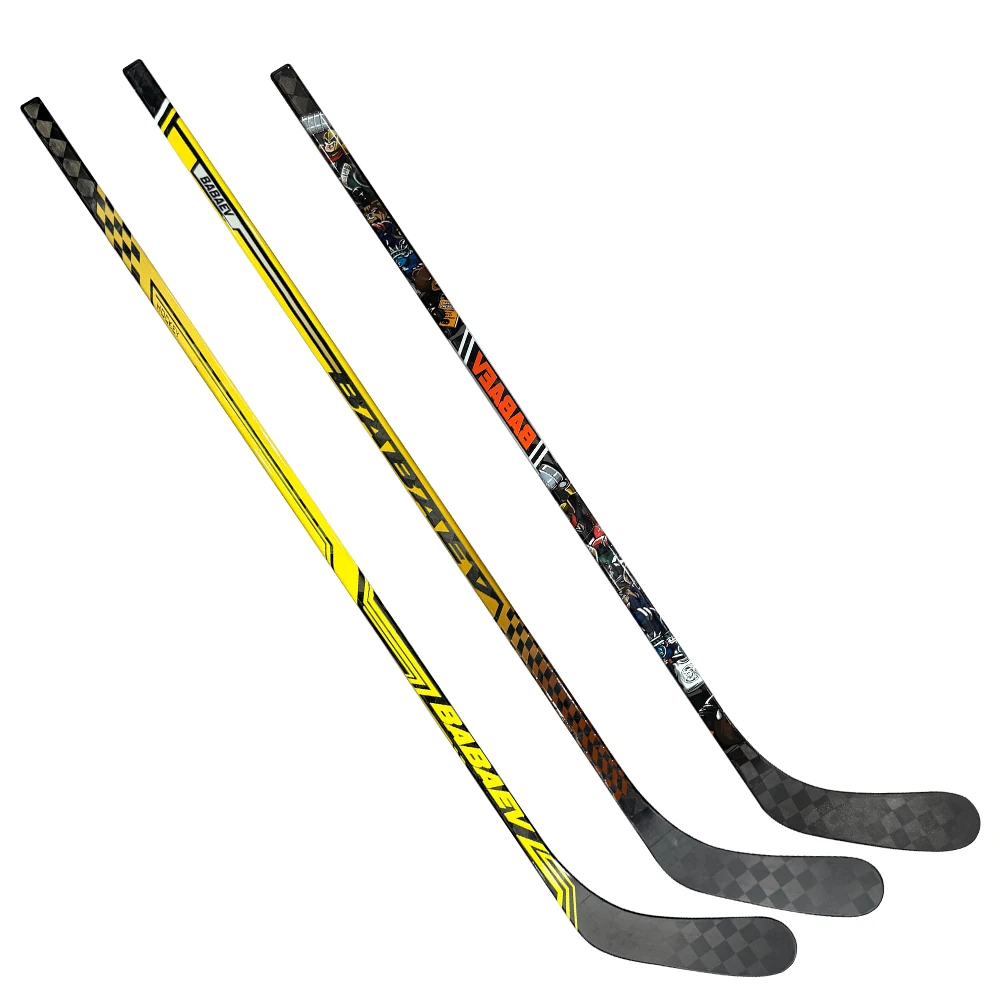 

Carbon Fiber Ice Hockey Sticks P92/40 FLEX/48" 52" 58" Hockey Sticks Junior Youth Righty/Lefty Textured Grip Hockey Stick