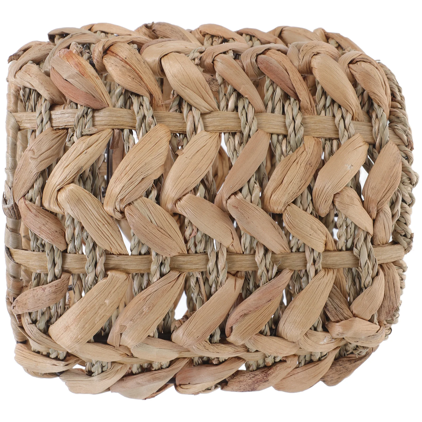 

Woven Lampshade for Living Room Home Hotel Decorative Straw Pendant Light Cover Rustic Style Iron Frame Lightweight Easy Install