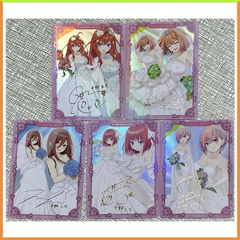 

Anime The Quintessential Quintuplets DIY ACG Refraction Foil Yotsuba Miku Nino Toys for boys Collectible Cards Birthday Present