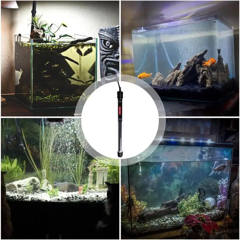 Fish Tank Heating Rod Submersible Turtle Tank Heater Aquarium Tank Heater With Over-Temperature Protection For Freshwater And 3