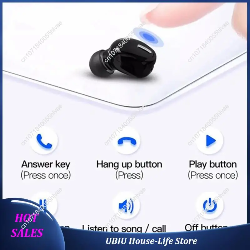 

4X Wireless Bluetooth Single Ear Sports Bluetooth Headset With Microphone Hands-Free In-Ear Headset-Best Selling