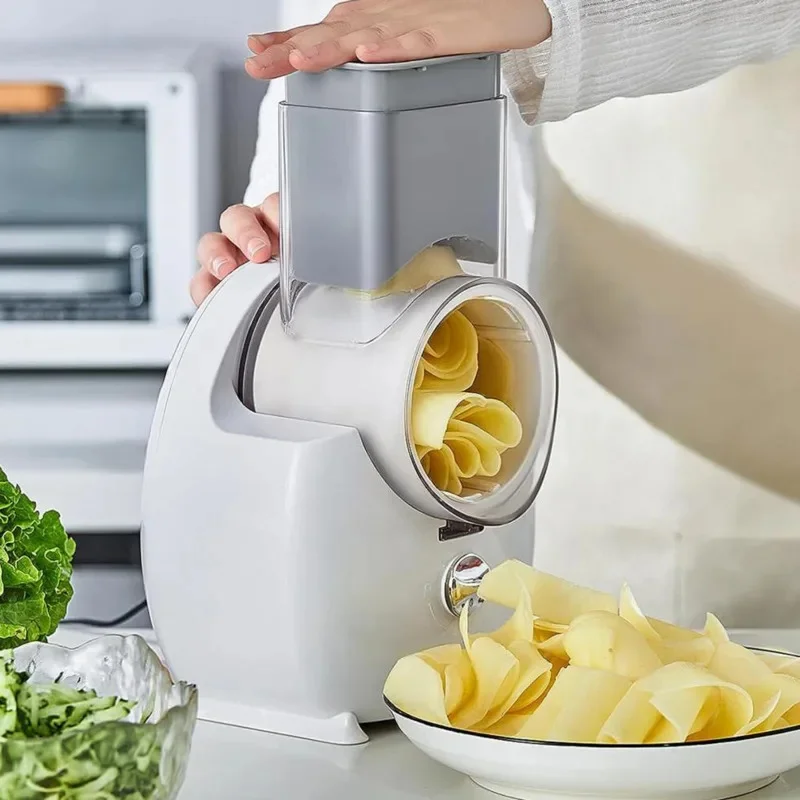 

Kitchen Veggie Chopper Powerful Electric Durable Food Grater Detachable Efficient Vegetable Slicer For Home