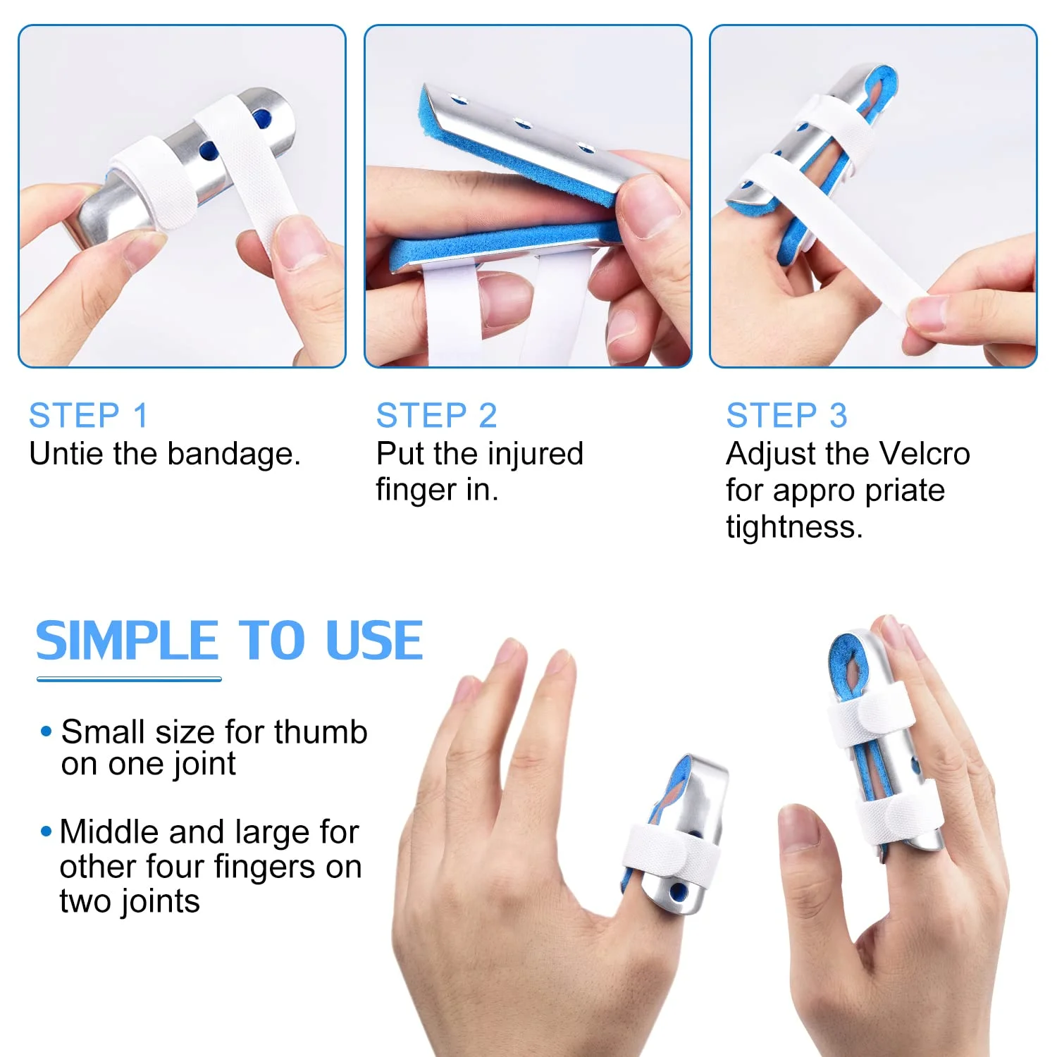 1Pc Finger Splint, Finger Support Brace Finger Stabilizer For Broken Fingers Straightening Arthritis Knuckle Immobilization